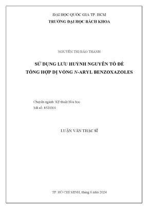 Luận văn thạc sĩ: Tổng hợp dị vòng naryl benzoxazoles từ