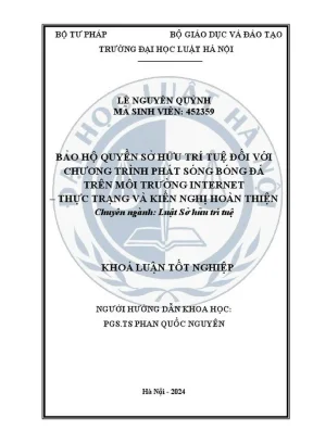 Bảo vệ quyền sở hữu trí tuệ cho chương trình phát sóng 