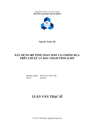 Luận Văn Thạc Sĩ: Xây Dựng Bộ Tính Toán Sine và Cosine