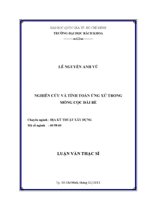 Nghiên cứu và tính toán ứng xử móng cọc đài bè trong địa