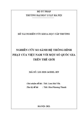 So Sánh Hệ Thống Hình Phạt Việt Nam Với Các Quốc Gia