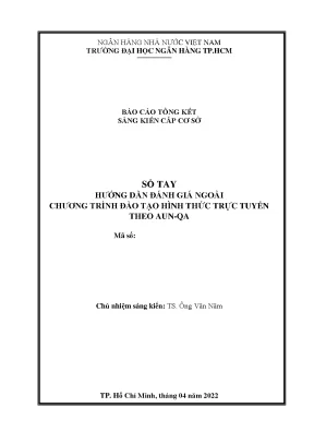 Hướng dẫn đánh giá ngoài chương trình đào tạo trực tuyến