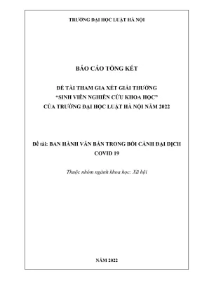 Nghiên cứu khoa học sinh viên về ban hành văn bản trong