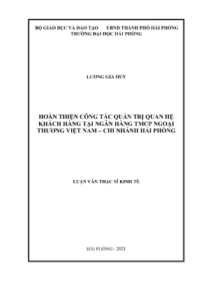 Hoàn Thiện Quản Trị Quan Hệ Khách Hàng Tại Ngân Hàng