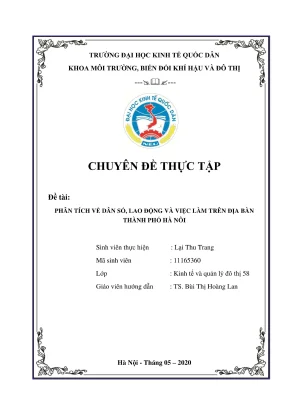 Phân tích dân số lao động và việc làm tại Hà Nội -