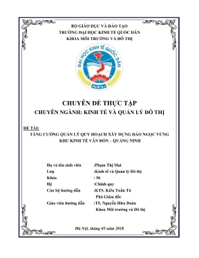 Chuyên Đề Thực Tập: Tăng Cường Quản Lý Quy Hoạch Xây