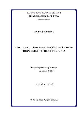 Ứng Dụng Laser Bán Dẫn Công Suất Thấp Trong Điều Trị