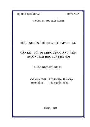 Nghiên cứu khoa học cấp trường: Gắn kết giảng viên Đại 