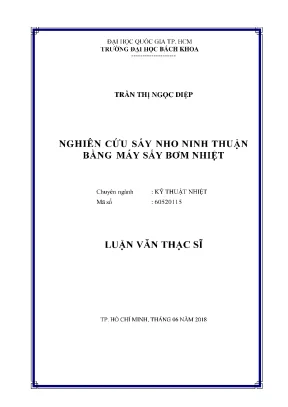 Nghiên cứu sấy nho Ninh Thuận bằng máy sấy bơm nhiệt -