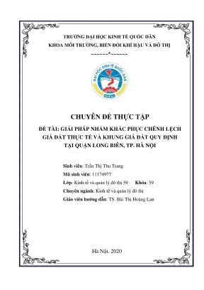 Giải pháp khắc phục chênh lệch giá đất thực tế và khung
