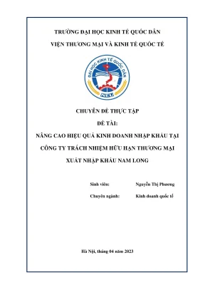 Chuyên đề thực tập: Nâng cao hiệu quả kinh doanh nhập 