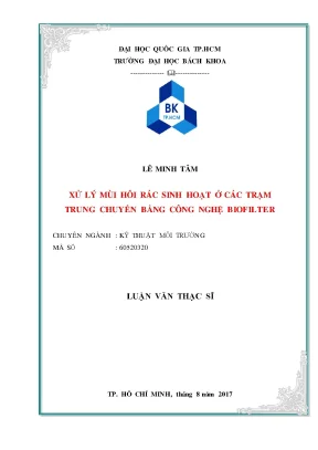 Giải pháp xử lý mùi hôi rác sinh hoạt tại trạm trung