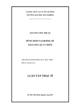 Luận Văn Thạc Sĩ Khoa Học Máy Tính: Ứng Dụng Deep