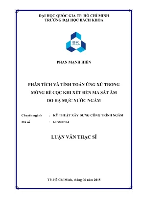 Phân tích và tính toán ứng xử móng bè cọc khi xét đến ma 