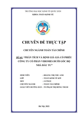 Phân tích và định giá cổ phiếu Vinhomes: Hướng dẫn chi 