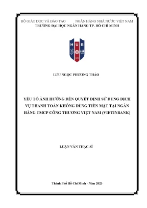 Yếu tố ảnh hưởng đến quyết định sử dụng dịch vụ thanh