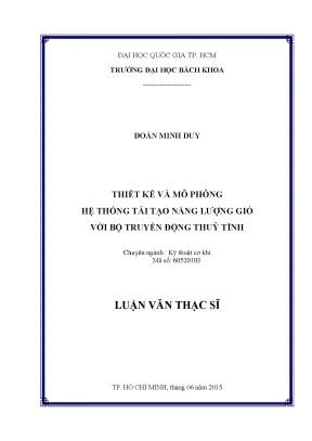 Luận Văn Thạc Sĩ: Thiết Kế Mô Phỏng Hệ Thống Tái Tạo