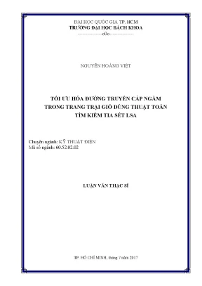 Tối ưu hóa đường truyền cáp ngầm trong trang trại gió