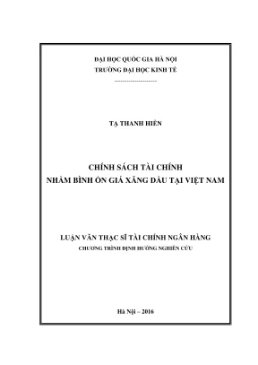 Chính sách tài chính bình ổn giá xăng dầu tại Việt Nam -