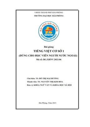 Học Tiếng Việt Cơ Bản 1 Cho Người Nước Ngoài - Bài Giảng