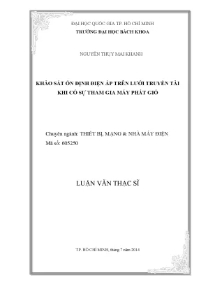 Khảo sát ổn định điện áp lưới truyền tải khi tích hợp 