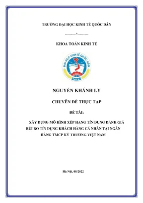 Xây dựng mô hình xếp hạng tín dụng đánh giá rủi ro khách