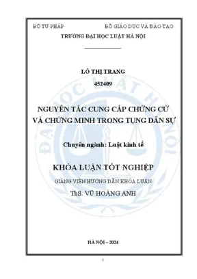 Nguyên tắc cung cấp chứng cứ và chứng minh trong tố tụng