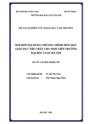 Đổi mới chương trình giáo dục thể chất cho sinh viên Đại 