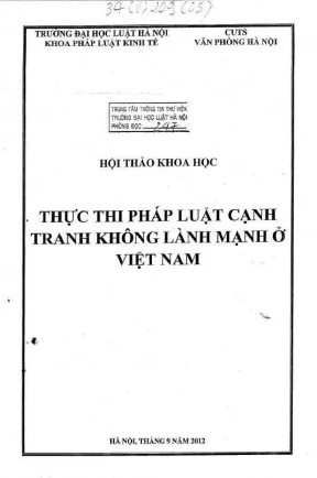 Hội thảo khoa học về thực thi pháp luật cạnh tranh không 