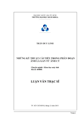 Kỹ thuật cải tiến trong phân đoạn ảnh lá gan từ ảnh CT -