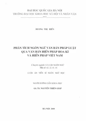 Phân tích ngôn ngữ văn bản pháp luật: So sánh Hiến pháp 