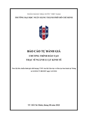 Báo cáo tự đánh giá chương trình thạc sĩ luật kinh tế: