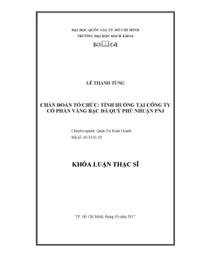 Luận Văn Thạc Sĩ Quản Trị Kinh Doanh: Chẩn Đoán Tổ Chức