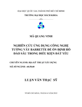 Nghiên Cứu Ứng Dụng Công Nghệ Tường Vây Barrette Ổn Định