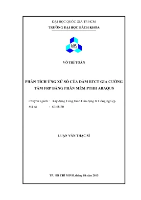 Phân Tích Ứng Xử Số Dầm BTCT Gia Cường Tấm FRP Bằng Phần