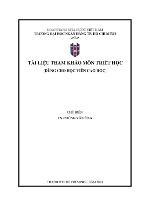 Tài liệu tham khảo triết học dành cho học viên cao học |