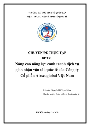 Nâng cao năng lực cạnh tranh dịch vụ giao nhận vận tải 