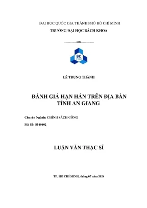Đánh giá tác động của hạn hán tại An Giang trong chính