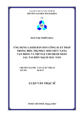 Ứng Dụng Laser Bán Dẫn Công Suất Thấp Trong Phục Hồi