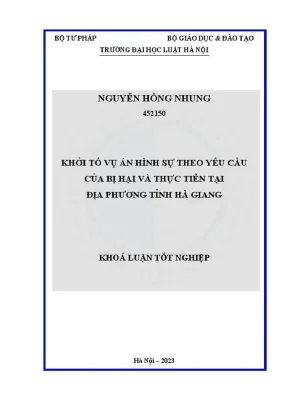 Khởi tố vụ án hình sự theo yêu cầu bị hại: Thực tiễn tại 
