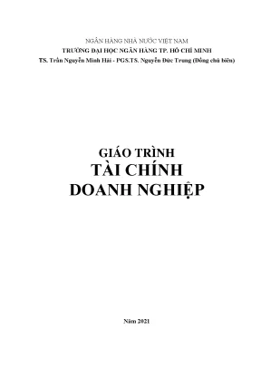 Giáo Trình Tài Chính Doanh Nghiệp - Trần Nguyễn Minh Hải