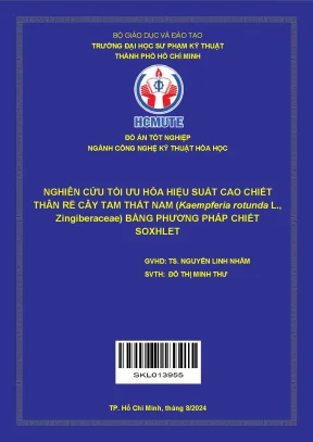 Tối ưu hóa chiết xuất thân rễ cây tam thất nam bằng 
