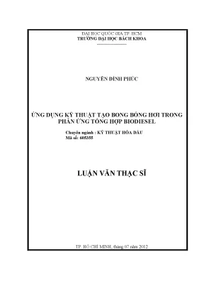 Ứng Dụng Kỹ Thuật Tạo Bong Bóng Hơi Trong Tổng Hợp 