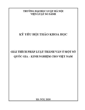 Kinh nghiệm giải thích pháp luật thành văn từ các quốc 