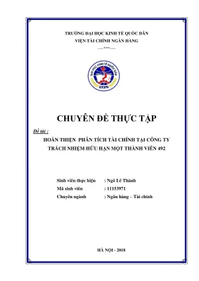 Hướng dẫn hoàn thiện phân tích tài chính tại công ty 