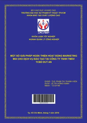 Giải pháp hoàn thiện marketing mix cho dịch vụ đào tạo