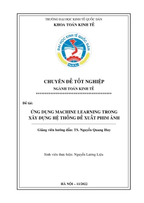 Ứng Dụng Machine Learning Xây Dựng Hệ Thống Đề Xuất Phim