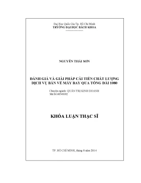 Luận Văn Thạc Sĩ Quản Trị Kinh Doanh: Đánh Giá Và Giải