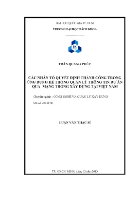 Các nhân tố quyết định thành công trong ứng dụng hệ