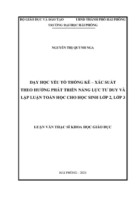 Phát Triển Năng Lực Tư Duy Toán Học Cho Học Sinh Lớp 2, 